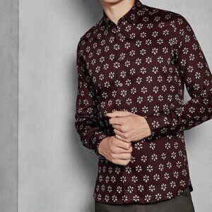 Ted Baker Caledon Geo Floral Printed Shirt L NWT